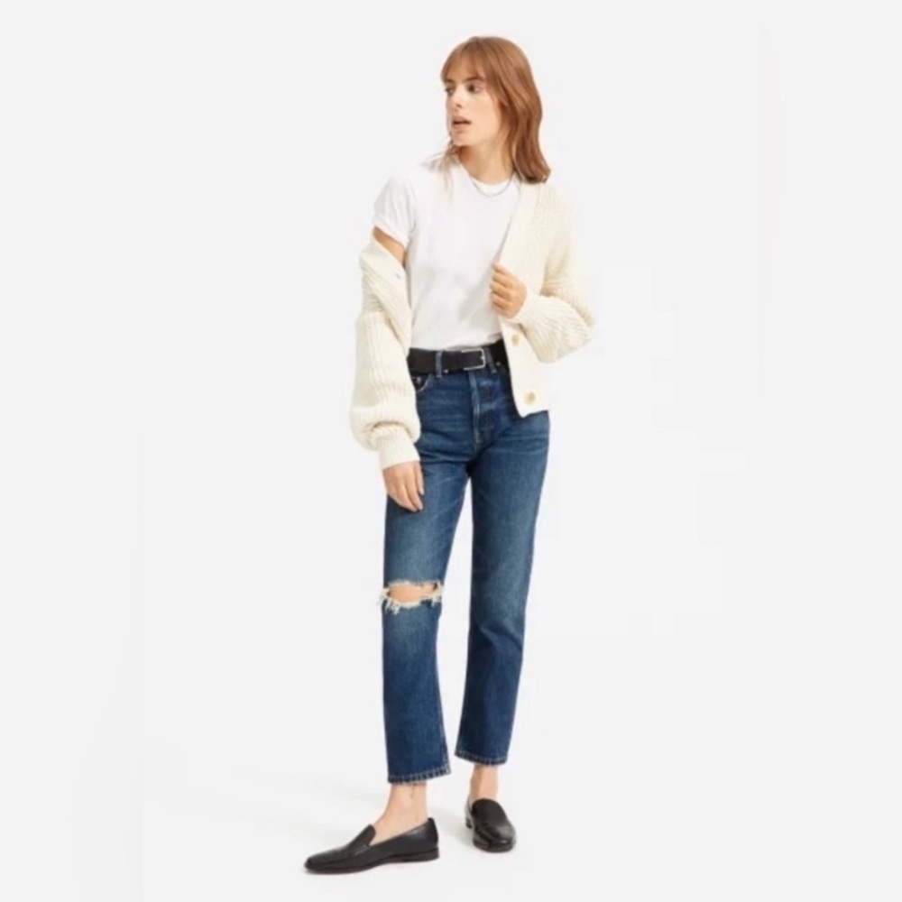 NWT Everlane Original Cheeky Jeans with Raw Hem